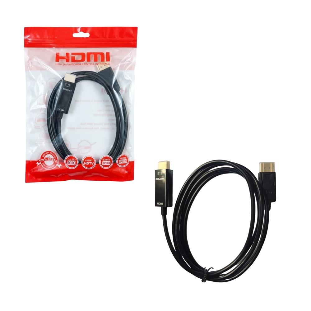 Cable Adaptador DisplayPort Macho A Hdmi Macho de 1.8 metros1080p Full HD